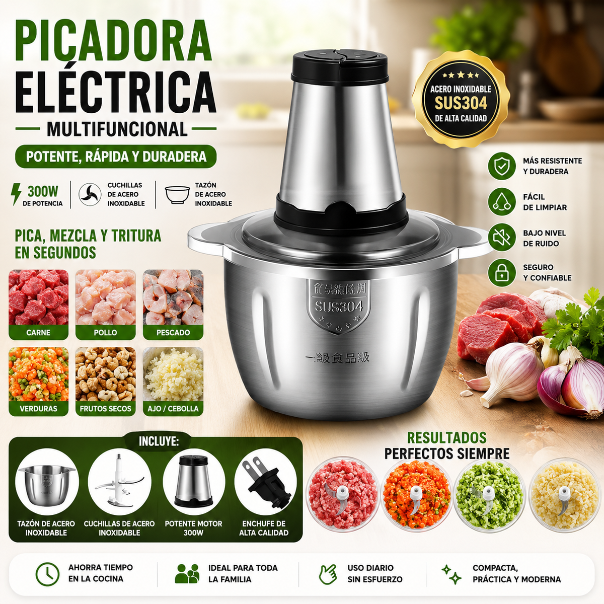 PICADORA ELÉCTRICA + BATIDORA DE MANO GRATIS