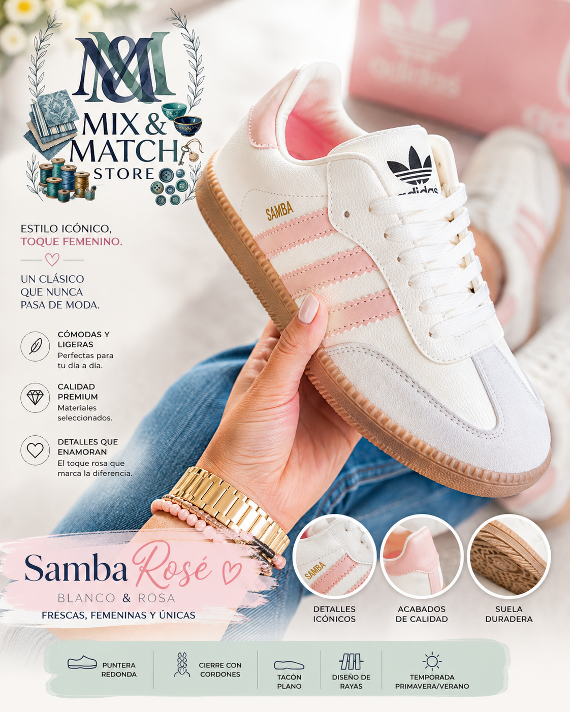 SAMBA ROSÉ. Tennis Adidas