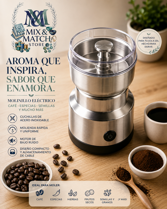 AROMIA GRIND Molinillo eléctrico para café y especias.