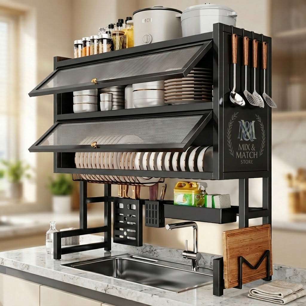 DryNest™ : Escurridor de platos y Recibe  Gratis: BathNest™: Organizador de baño